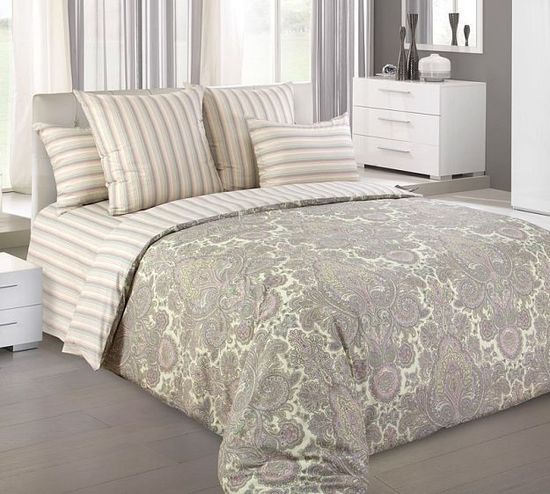 Покрывало стеганое Пейсли перкаль 200х210 см