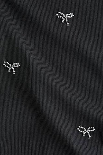 H&M Футболка с вышивкой, черный