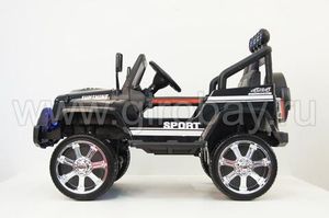 Детский электромобиль River Toys Jeep T008TT черный