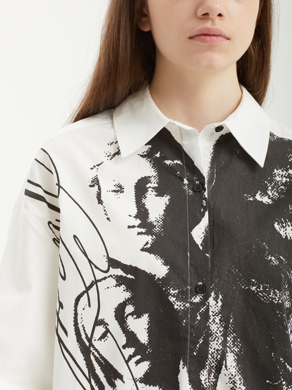 Женская Рубашка Cold Virtue White Angel Cursive Graphic