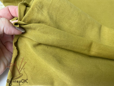 Кулирка ХБ с велюровым эффектом ОЛИВКА