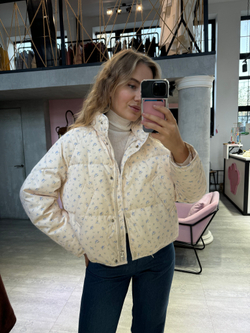 Пуховик Floral голубой