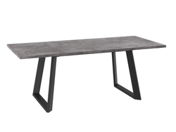 Стол LOFT LUX-160, раздвижной 160(205)х90, ДЫМЧАТАЯ КЕРАМИКА/ЧЕРНЫЙ, (2 упак.)