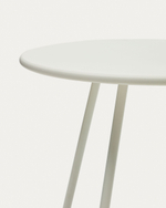 Montjoi Круглый уличный стол из стали с белой отделкой Ø 70 см