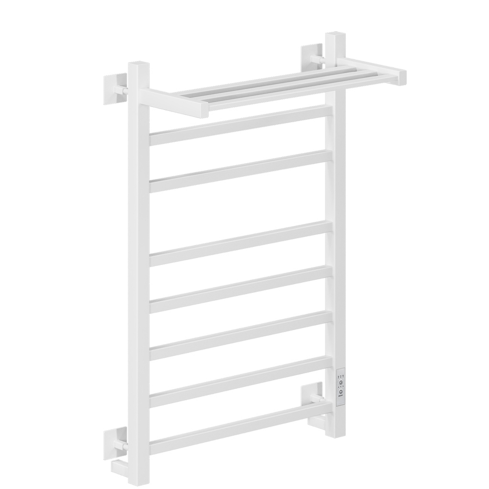 Полотенцесушитель MIXLINE FORTUNE  80х50 (таймер, 560 Вт, 7 перекладин + ПОЛКА) электрический БЕЛЫЙ