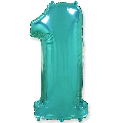 Цифра 1 бирюза 40" Fm