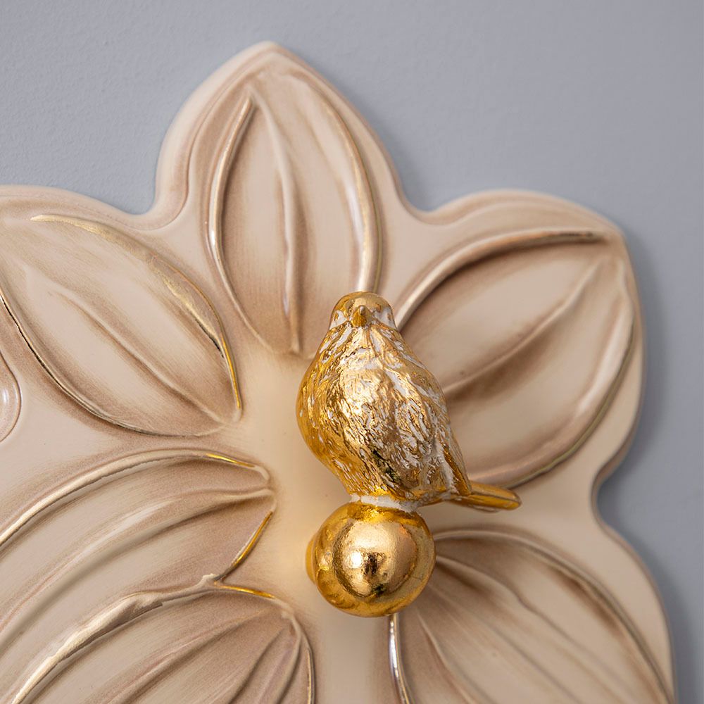 Полка-ключница Зарничка Блум Айвори Мраморное золото