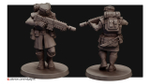 Astra Militarum Tallarn Desert Raiders Талларнский Гвардеец с лазганом миниатюра для AOS,Waha, Настольная игра, НРИ, Варгейм, РПГ