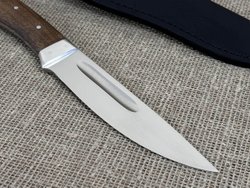 Якутский нож, цельнометаллический, сталь Х12МФ, рукоять орех