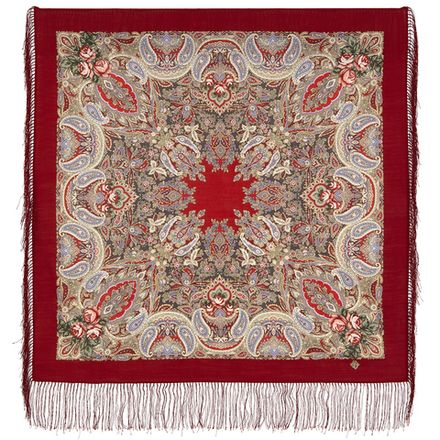 Павловопосадский платок Вечер над Вохной 1946-6