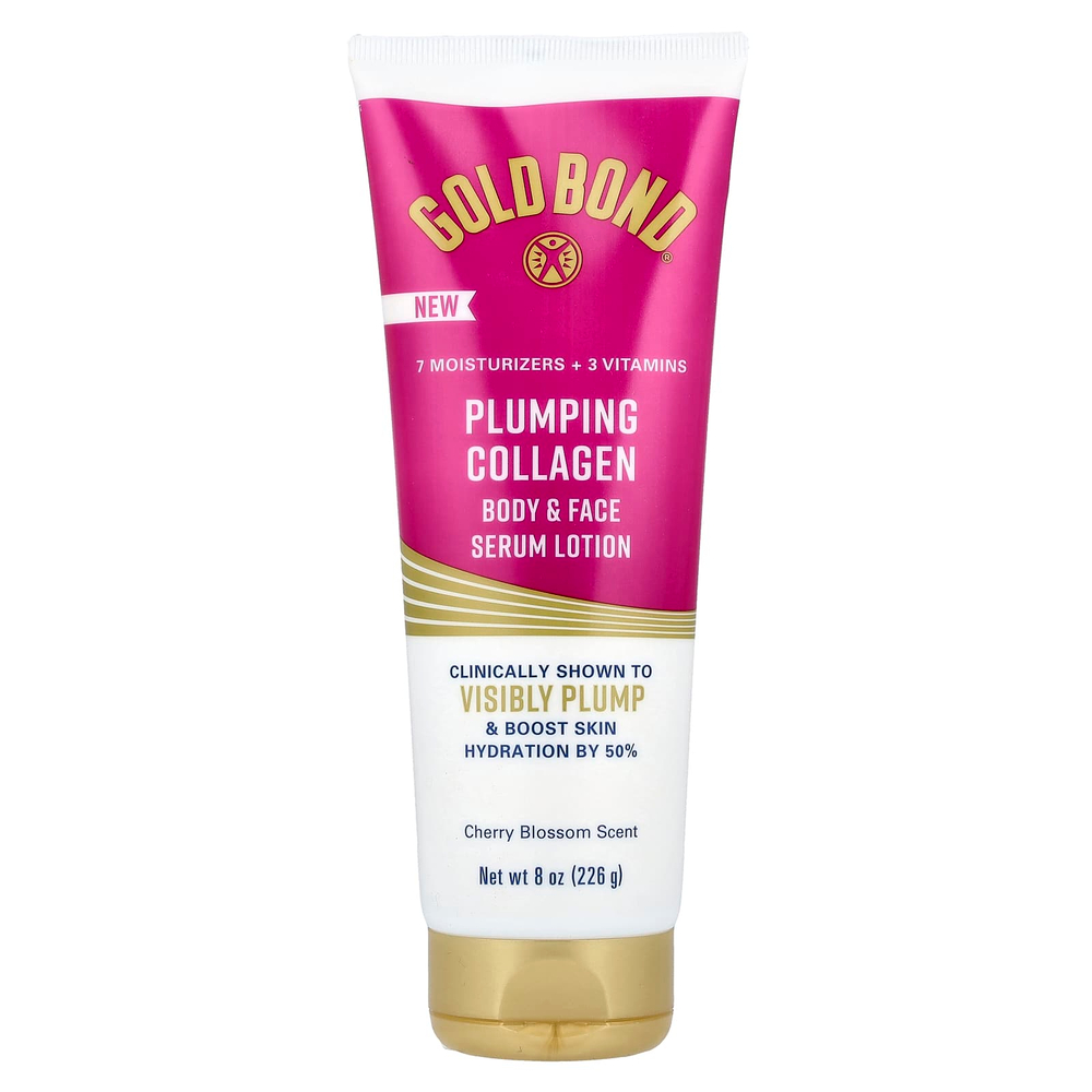 Gold Bond, Plumbing Collagen, сыворотка-лосьон для тела и лица с коллагеном, вишневый цвет, 226 (8 унций)