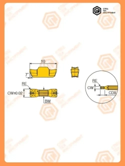 Пластина TDXU 2E-0.3 TT9080 TAEGUTEC 1 штука СпецТехИнструмент