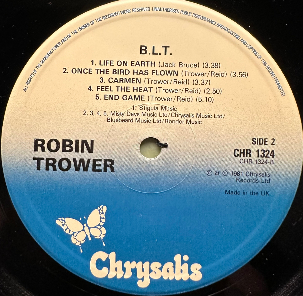 Jack Bruce / Bill Lordan / Robin Trower - B.L.T. (Англия 1981г.)