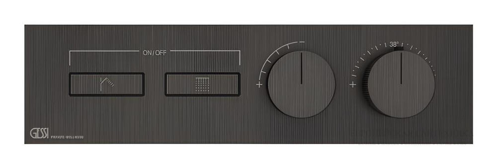 Термостат для душа Gessi HI-FI, до 2-х функций одновременно, встраиваемый, цвет Black Metal Brushed PVD