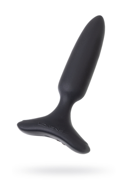 Анальная втулка LOVENSE Hush 2 (XS), силикон, черная, 12,1 см, Ø 2,5 см