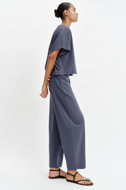 ZARA БРЮКИ В СТИЛЕ РУСТИК НА ШНУРКЕ, ИНДИГО