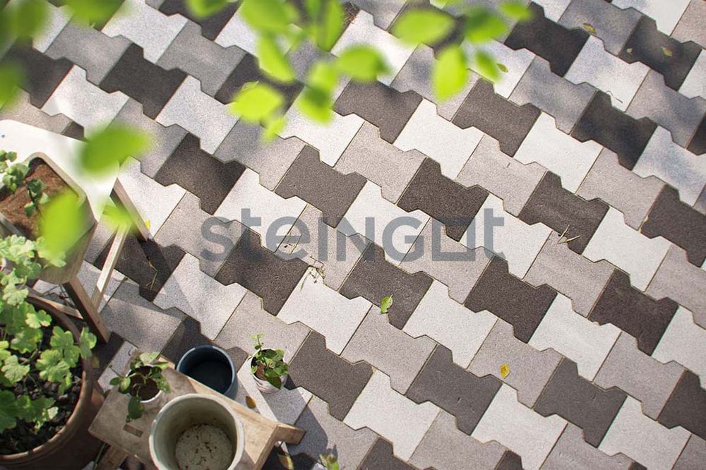 Тротуарная плитка Steingot Катушка без фаски Серый толщина 80 мм