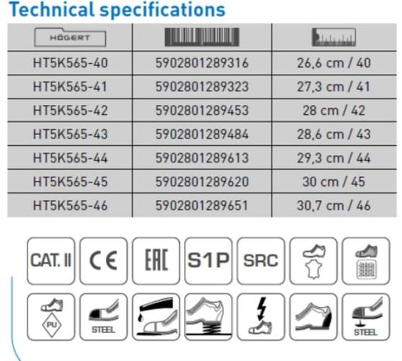 Ботинки рабочие желтые BERKEL SRC S1P Högert, арт. HT5K565