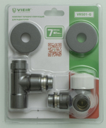 Комплект терморегулирующий 1/2 - Ф15мм  (ГРАФИТ)  ViEiR (36/6/1шт)