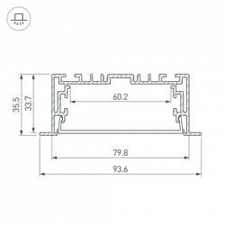 Короб встраиваемый Arlight S2-LINIA 021178(1)