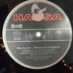 Винтажная виниловая пластинка LP Blue System Walking On A Rainbow (Germany 1987)