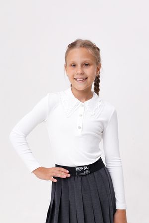 Блуза с длинным рукавом трикотажная для девочки DELORAS Z63182