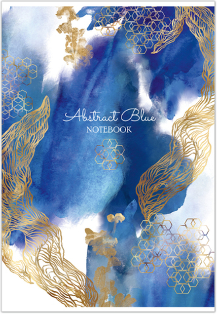 Тетрадь общая А4 60л., ABSTRACT BLUE, обложка - мелов.картон+сплошной УФ лак, скрепка