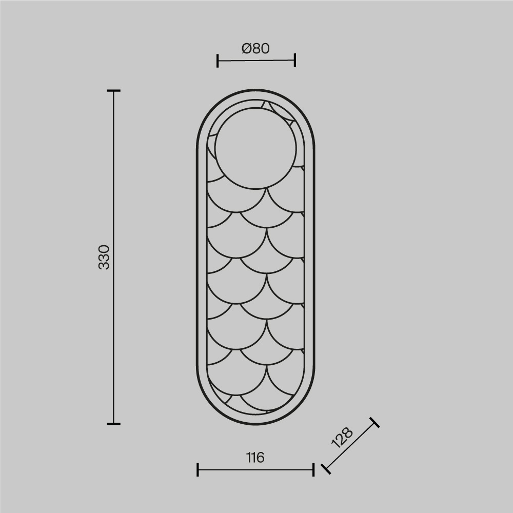 Настенный светодиодный светильник Maytoni Perlamour MOD473WL-L20BSK