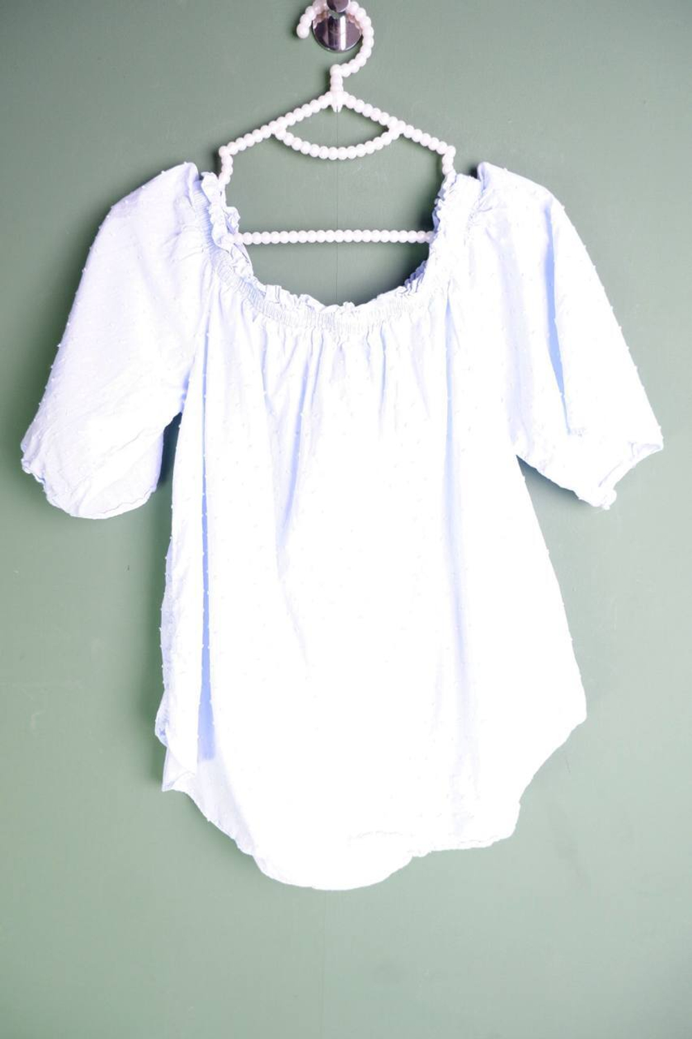 Блузка H&M кокетливая, маркировка 38, визуально на 44 размер