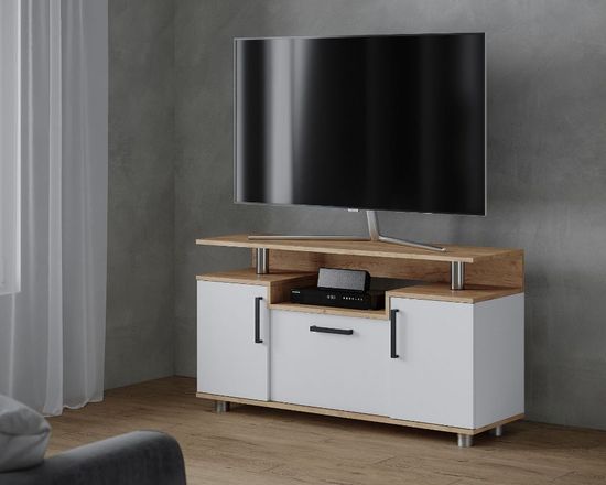 Тумба-ТВ 003 (С) дуб крафт золотой / белый