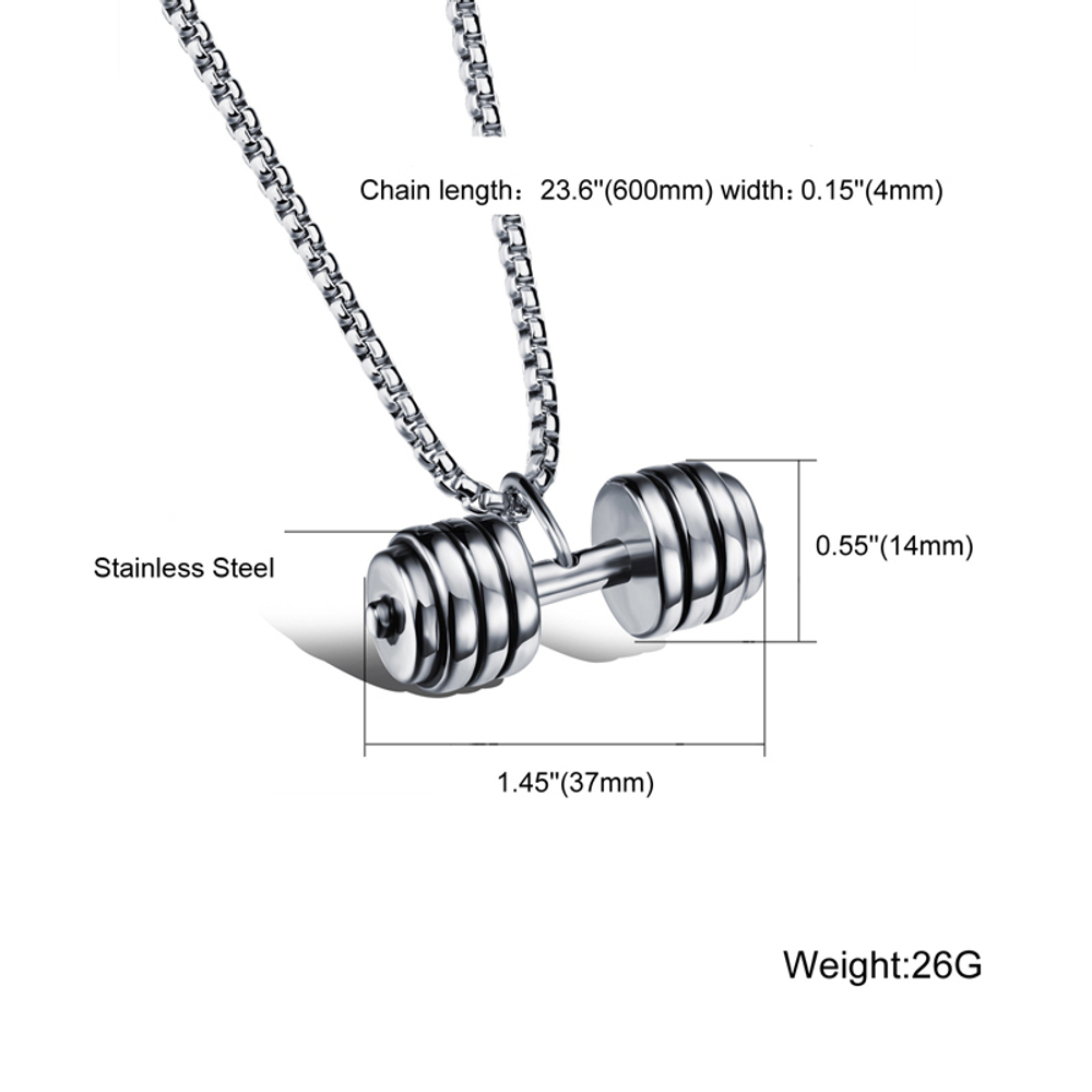 Кулон "Гантеля" из стали с цепочкой Steelman 87007