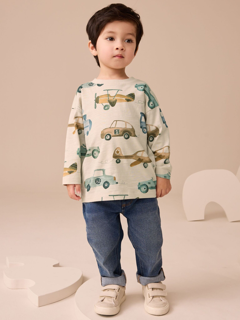 Футболка с длинным рукавом для мальчика Next F15-503, Белый