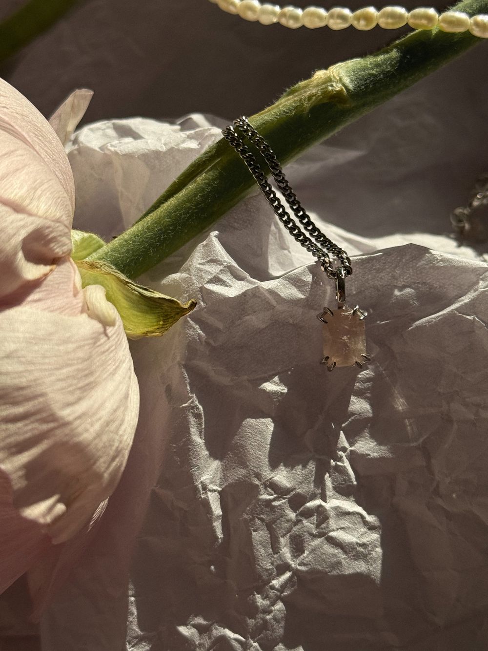 Подвеска Crystal Classic с розовым кварцем