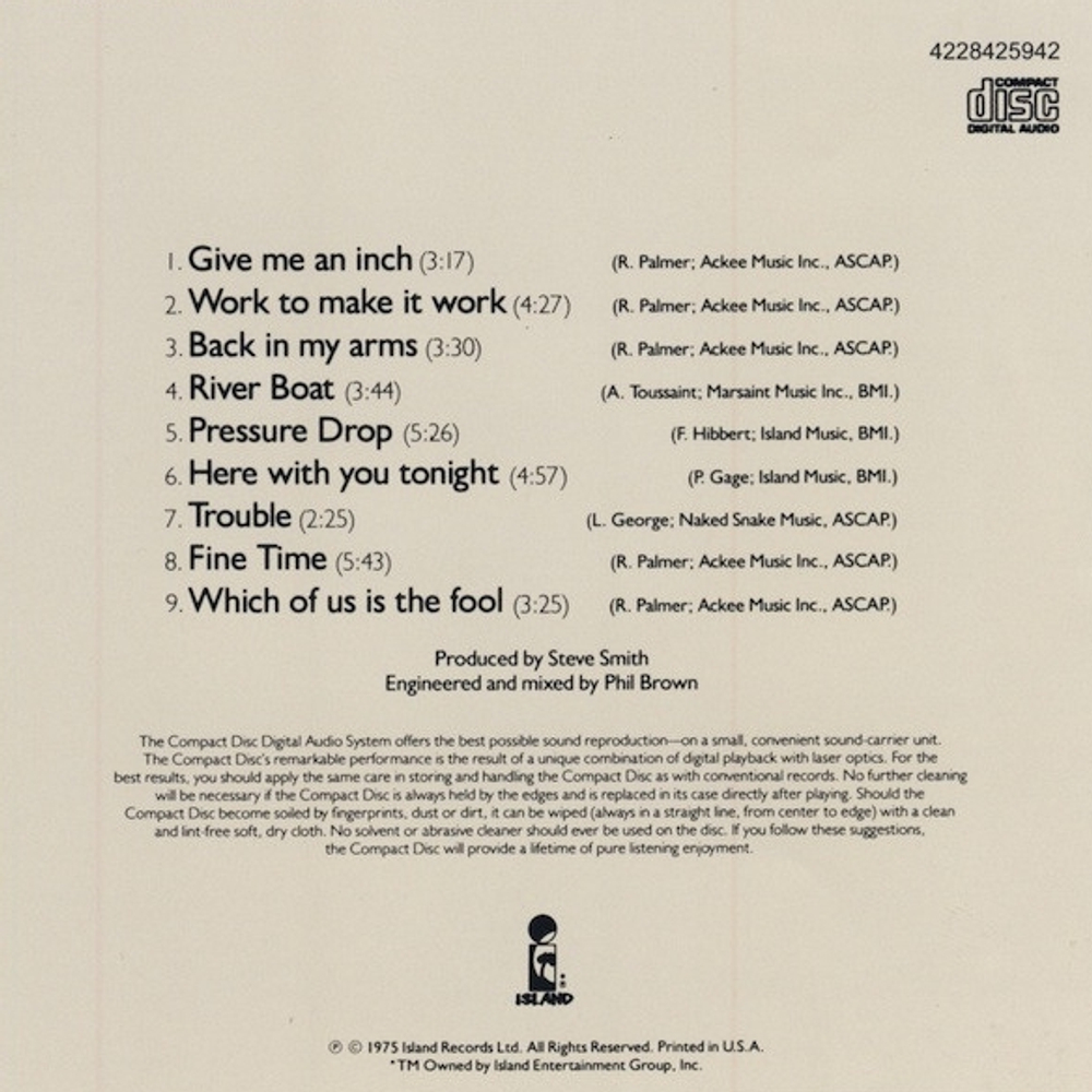 Robert Palmer / Pressure Drop (CD)