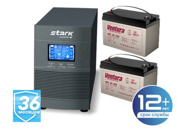 Комплект ИБП SC 1000 online + GPL 12-100 х 2 шт.