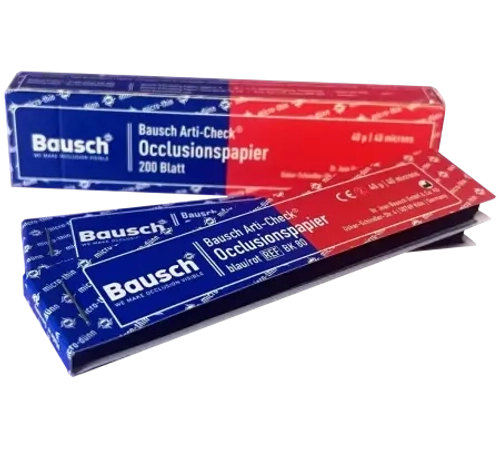 Bauch Артикуляционная бумага 40 микрон 200 листов (син/красн) BK 80