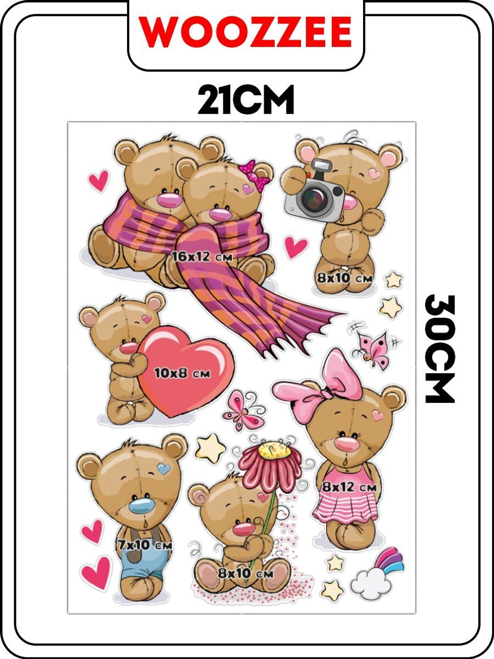 Наклейки-стикеры "Мишки"