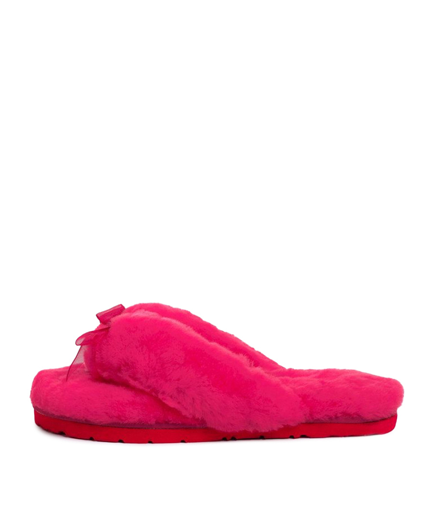 FLUFF FLIP FLOP II-rose red