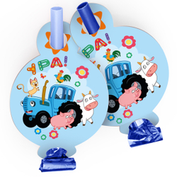 Языки-гудки "Синий Трактор" 6 шт