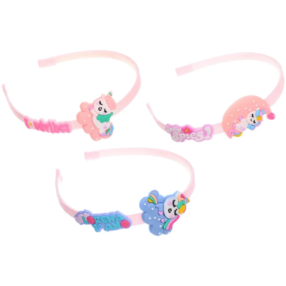 Ободок для волос детский «БАМБИ БУМ», Единорожек, цвет розовый, лавандовый и голубой, 3см