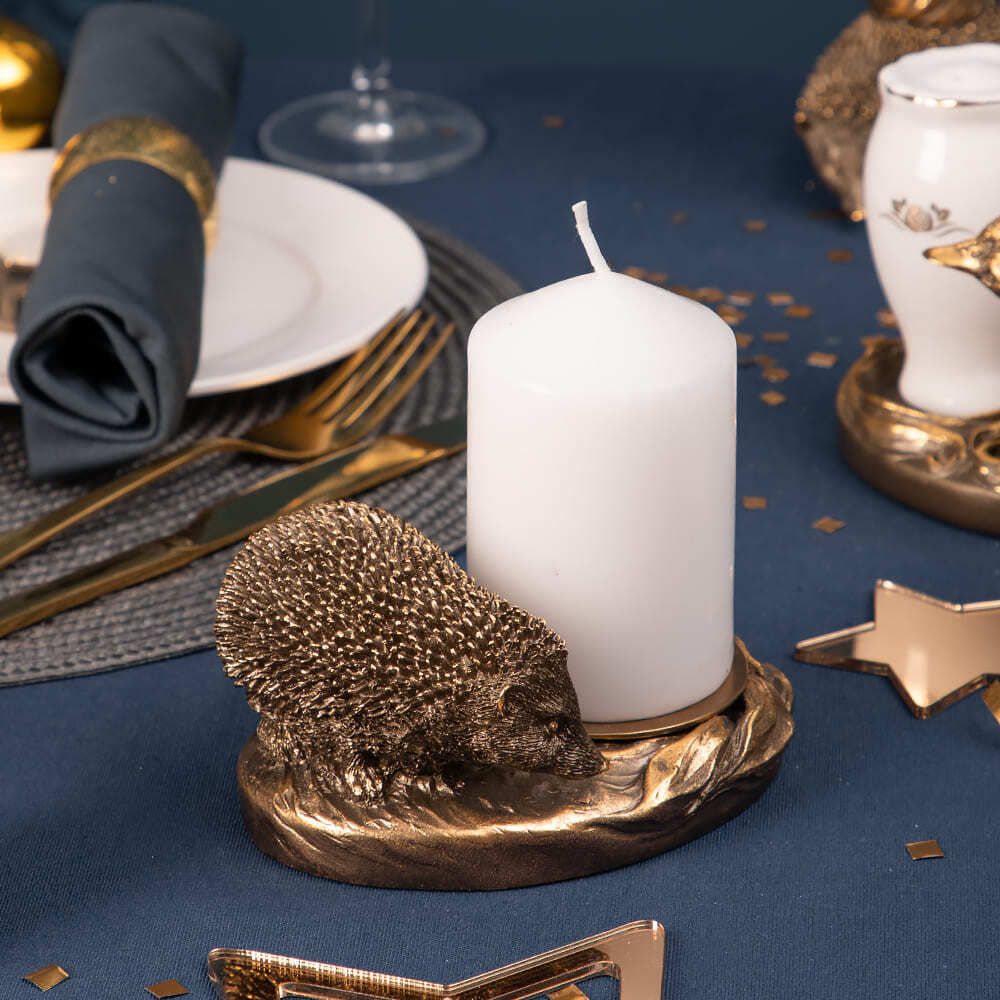 Подсвечник Ежик Барб Бронза