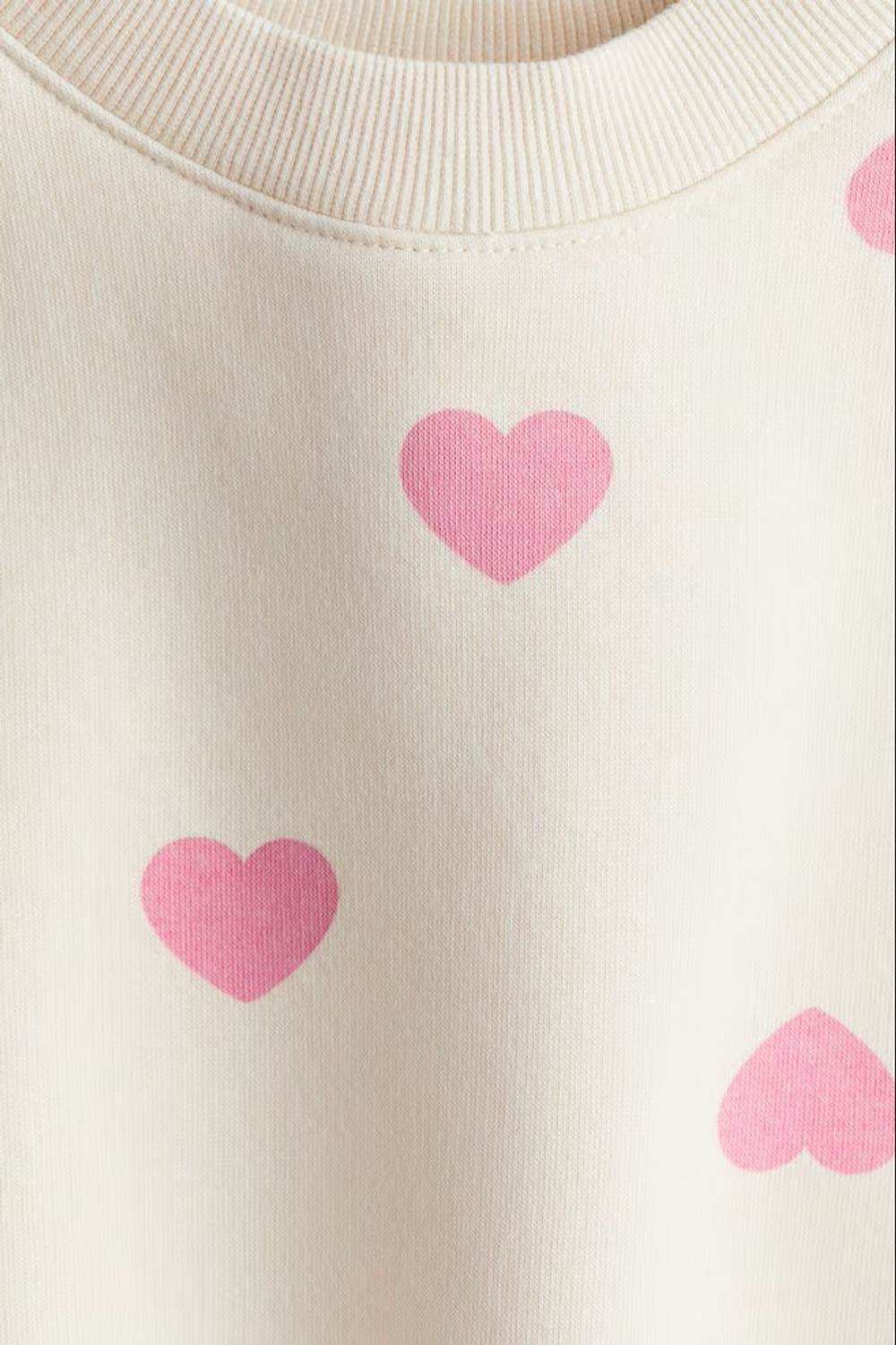 H&M Толстовка с круглым вырезом, светло-бежевый