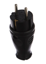 SmartBuy Вилка SBE-16-P07-R, прямая каучуковая 230В, 2P+PE, 16A, IP44