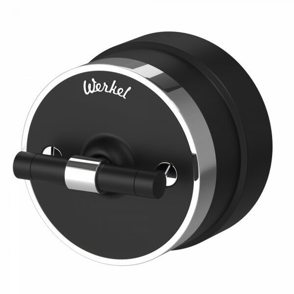 Выключатель на 4 положения двухклавишный Vintage (черный матовый/хром)