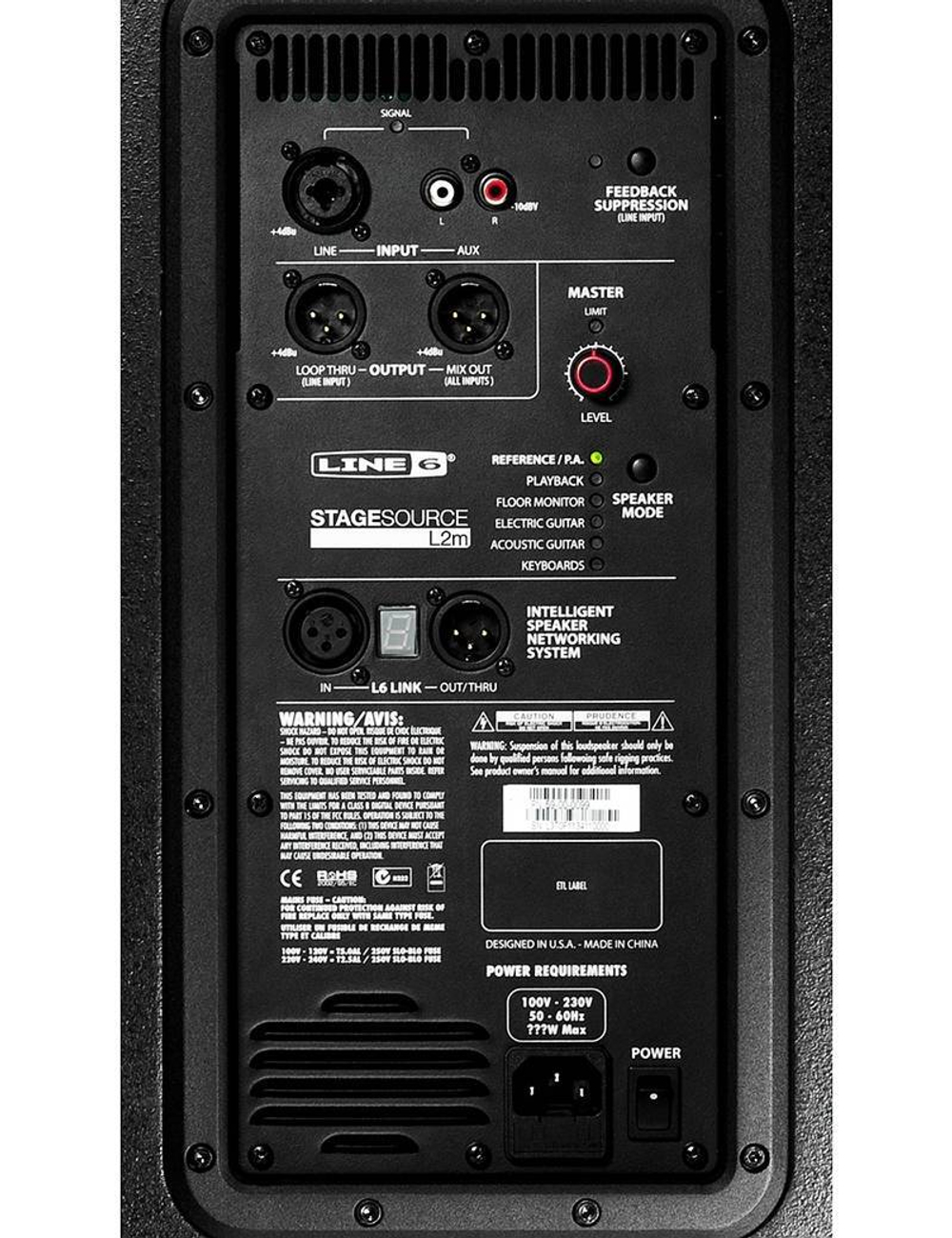 LINE 6 STAGESOURCE L2M интеллектуальная 2-полосная акустическая система, 800 Вт, 1x10' + 1'