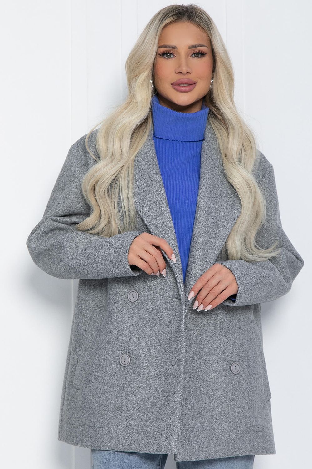 Пальто Я в теме (серое) Б12484-7 LT Collection