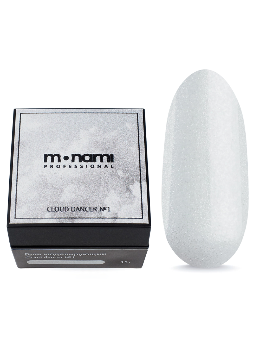 Monami Cloud Dancer Gel - Гель моделирующий молочный с шиммером 01, 15 гр