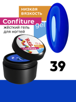 Жёсткий гель для наращивания Confiture №39 НИЗКАЯ ВЯЗКОСТЬ - Королевский синий (13 г)