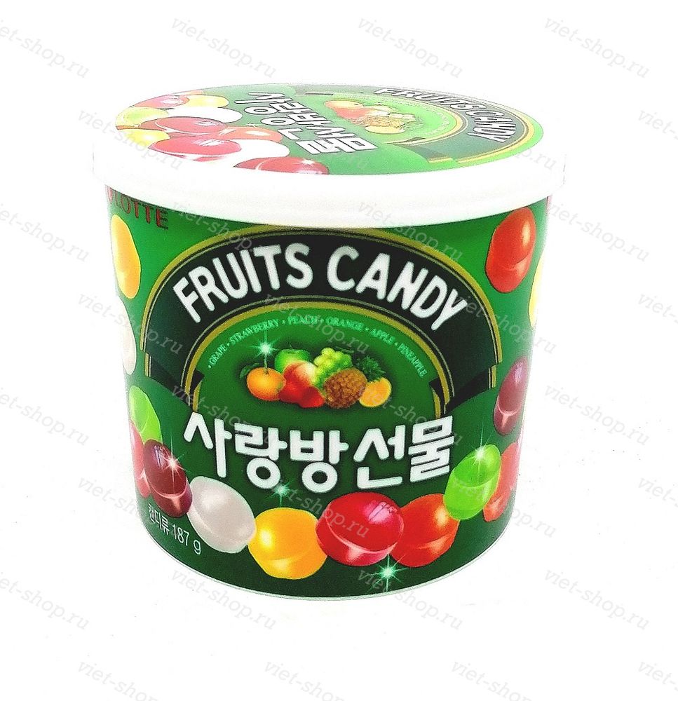 Карамель фруктовая Fruits Candy Lotte, Корея, 187 гр.