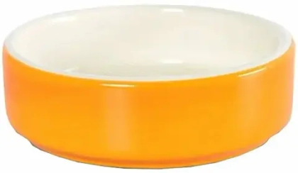 HOMEPET Миска для мелких грызунов керамическая оранжевая, 75 мл, 8,5*8,5*3 см